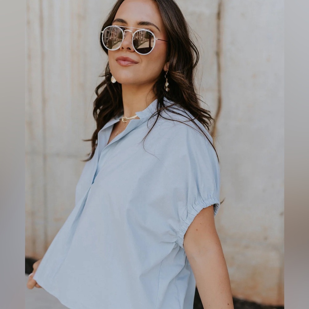 Lizard Thicket NWT Noelle Chambray Top